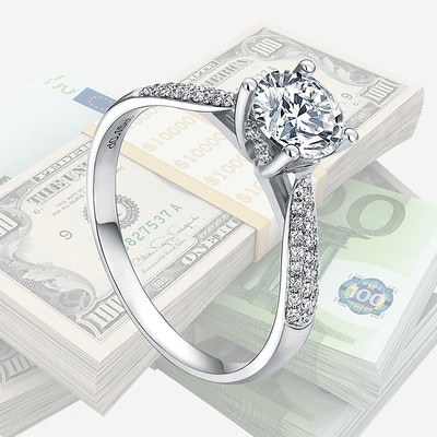 Engagement Ring And Cash 